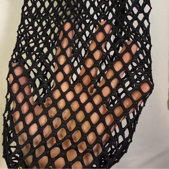 Hot & Delicoius Women Black Mesh Pants Medium Grunge Whimsigoth Party Y2K Goth - Picture 5 of 6